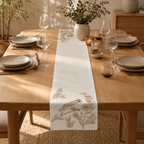 Woodland Songbird Embroidered Runner