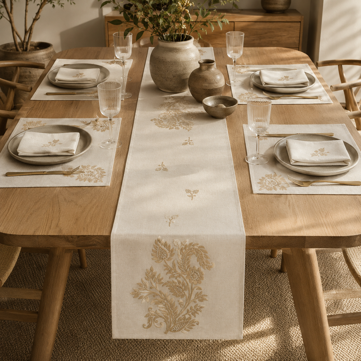 Cashmere Paisley Herringbone Runner