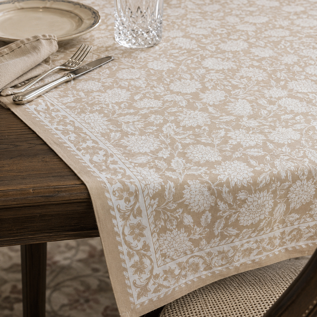 Ivory Garden Tablecloth