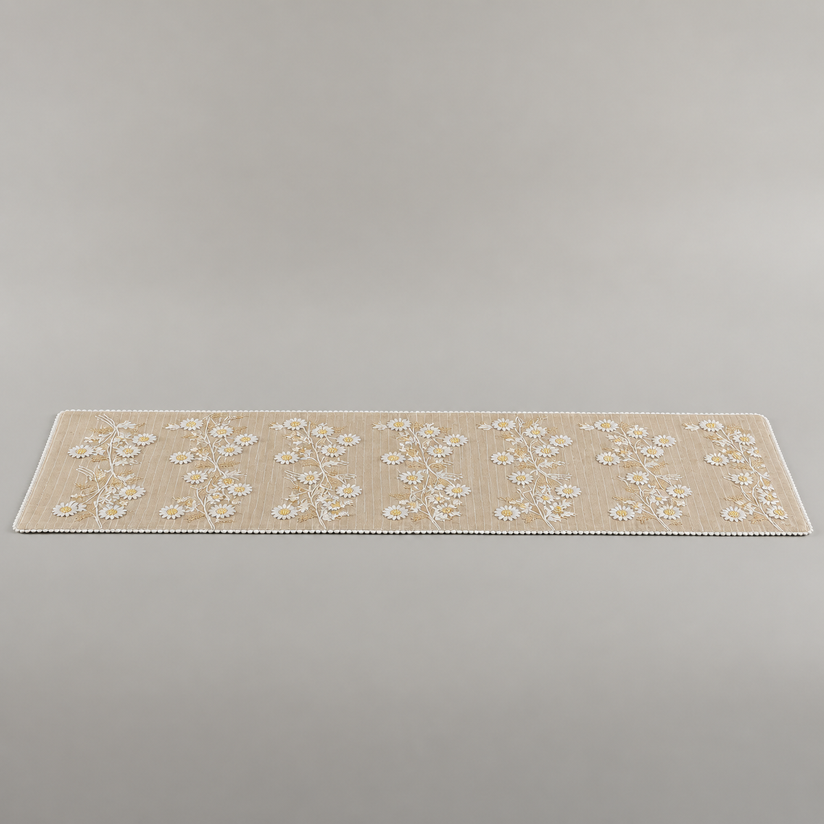 Daisy Meadow Embroidered Table Runner