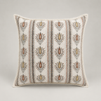 Rustic Floral Stripe Cushion
