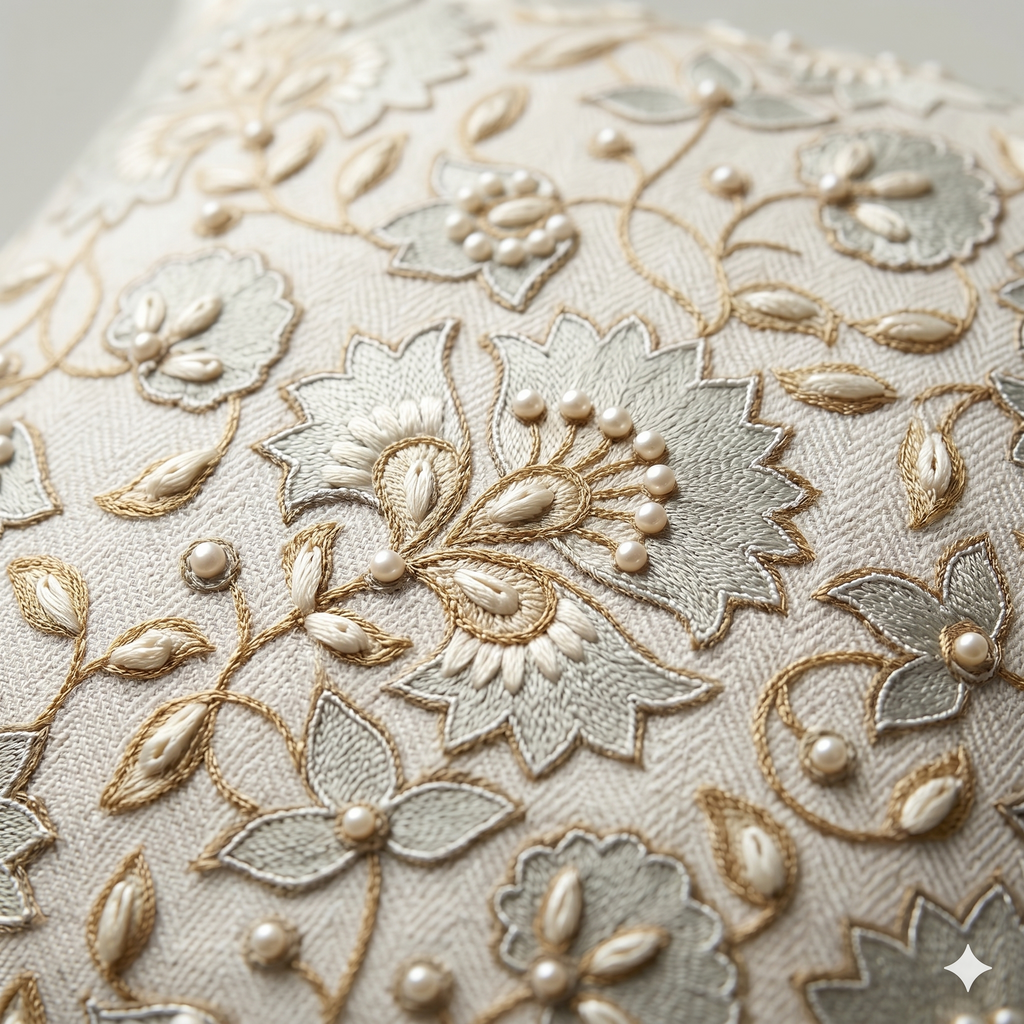 Vintage Meadow Floral Cushion