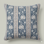 Midnight Floral Stripe Cushion