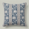 Midnight Floral Stripe Cushion