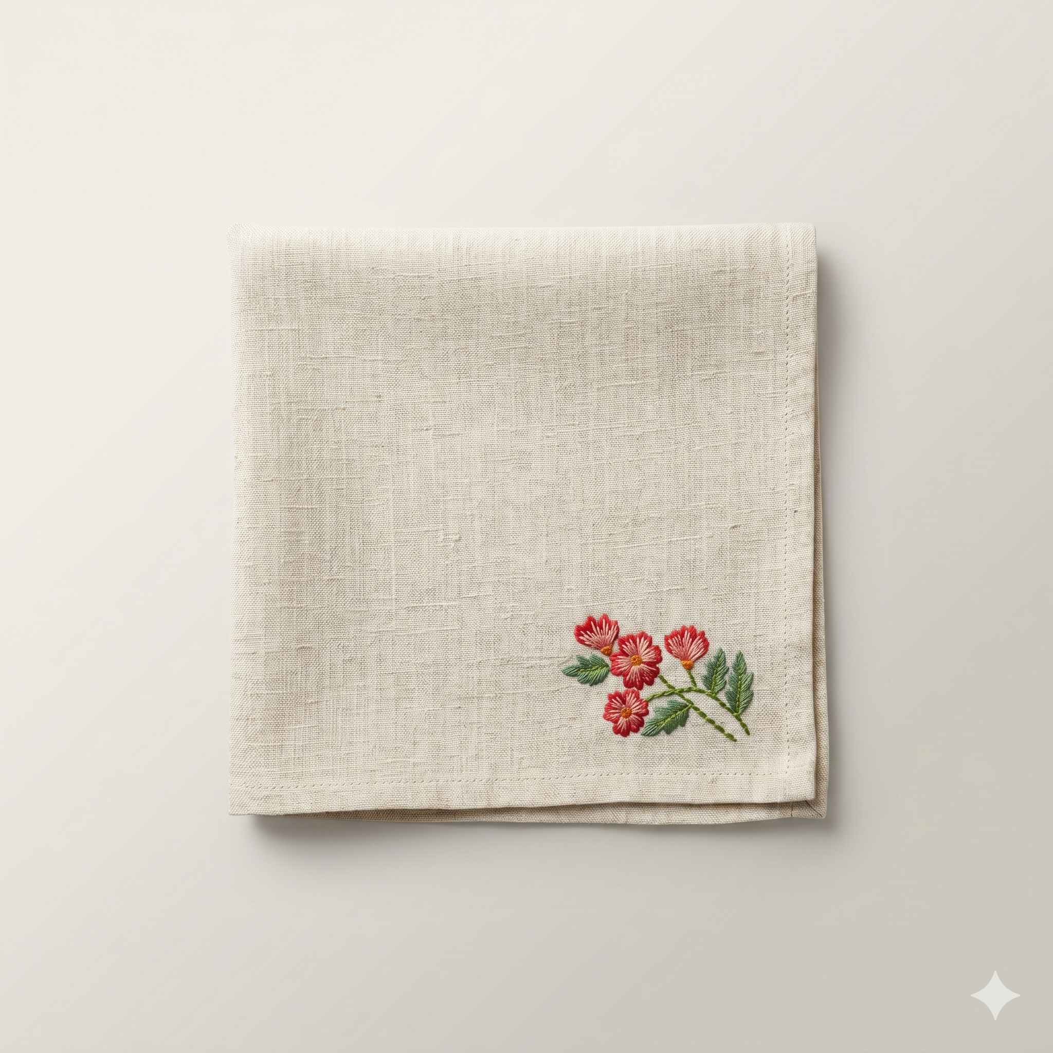 Meadow Sprig Embroidered Placemat & Napkin Set
