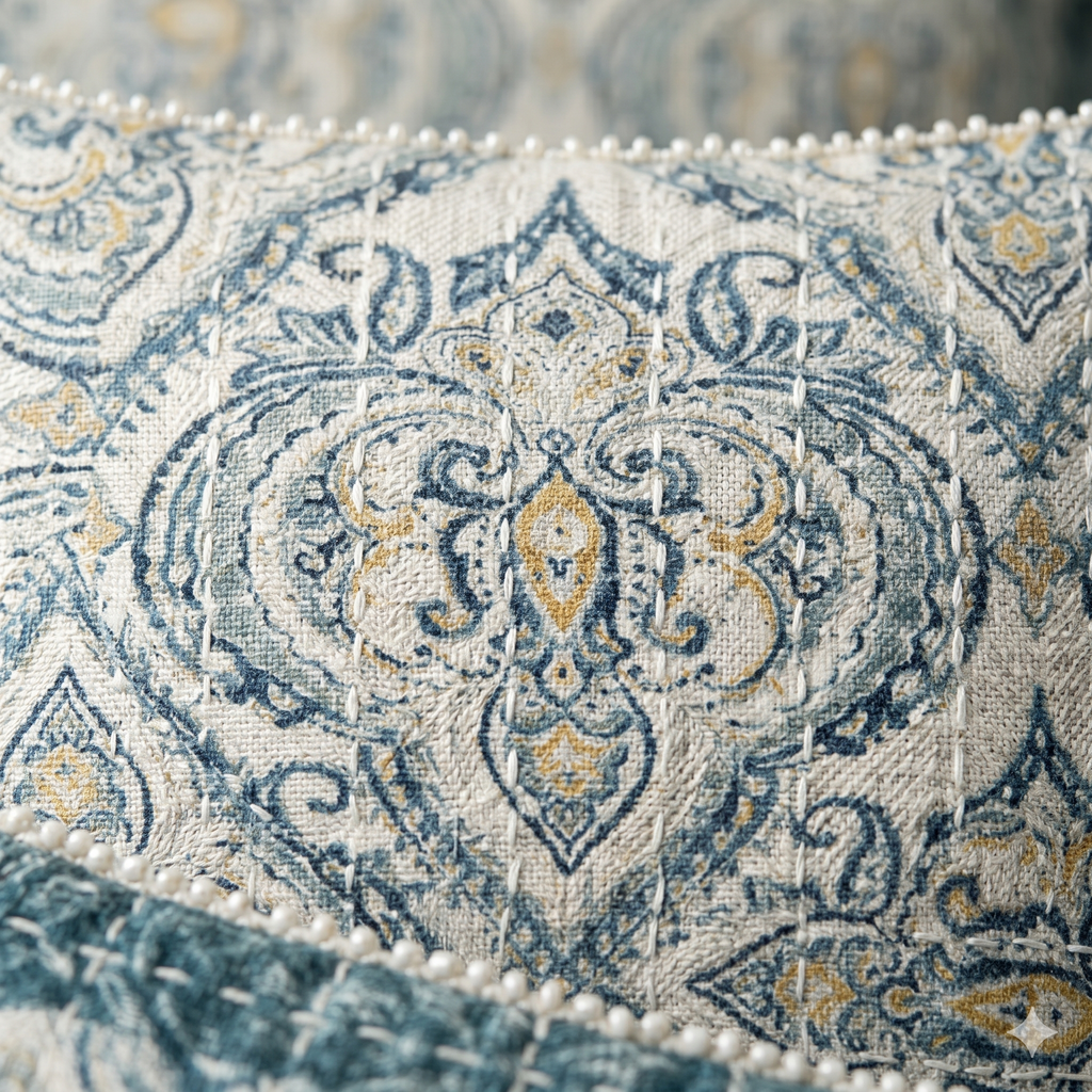Royal Blue Medallion Cushion