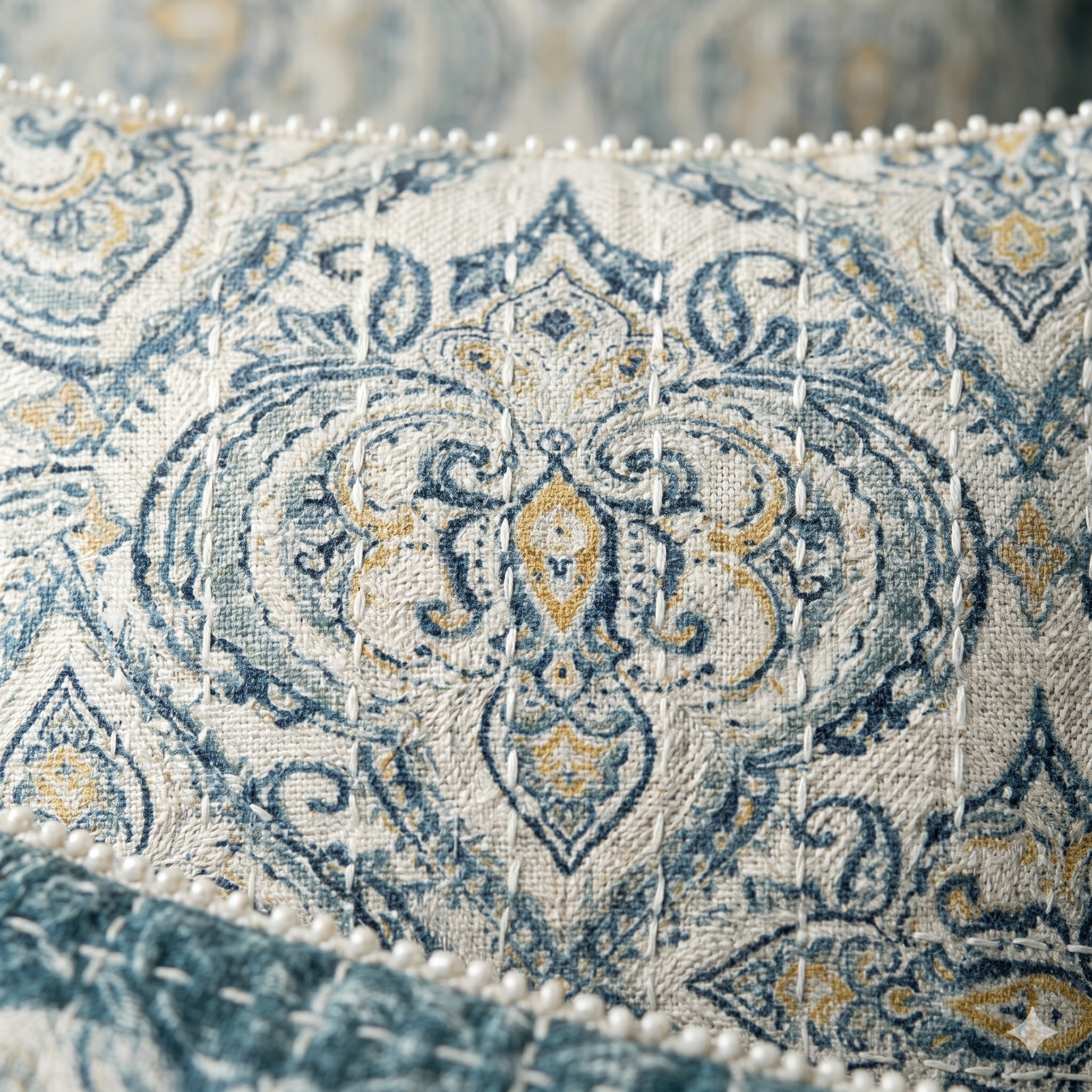Royal Blue Medallion Cushion