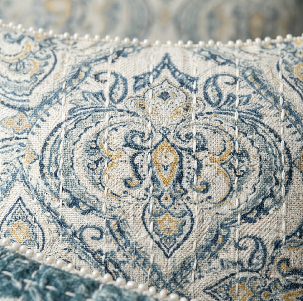 Royal Blue Medallion Cushion