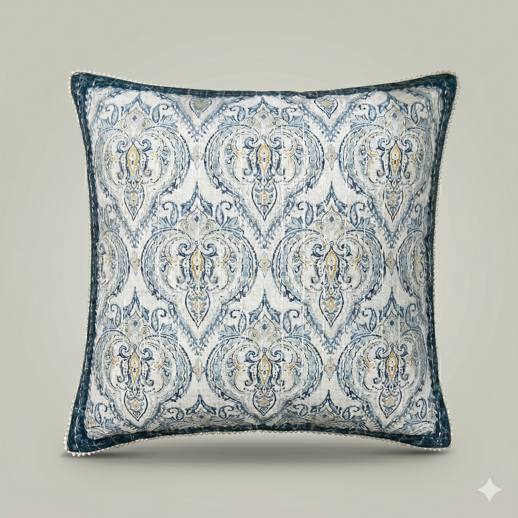 Royal Blue Medallion Cushion