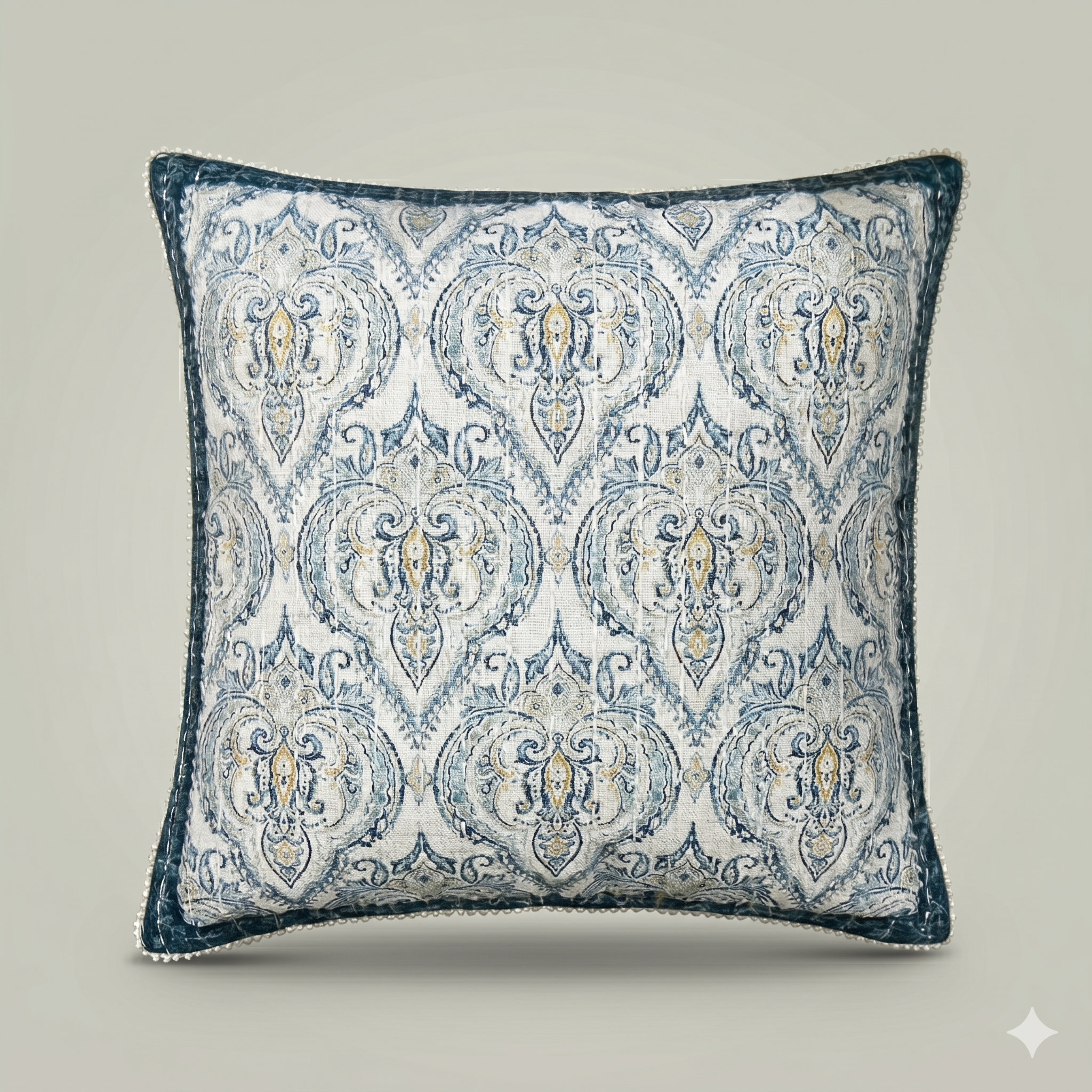 Royal Blue Medallion Cushion