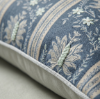 Midnight Floral Stripe Cushion