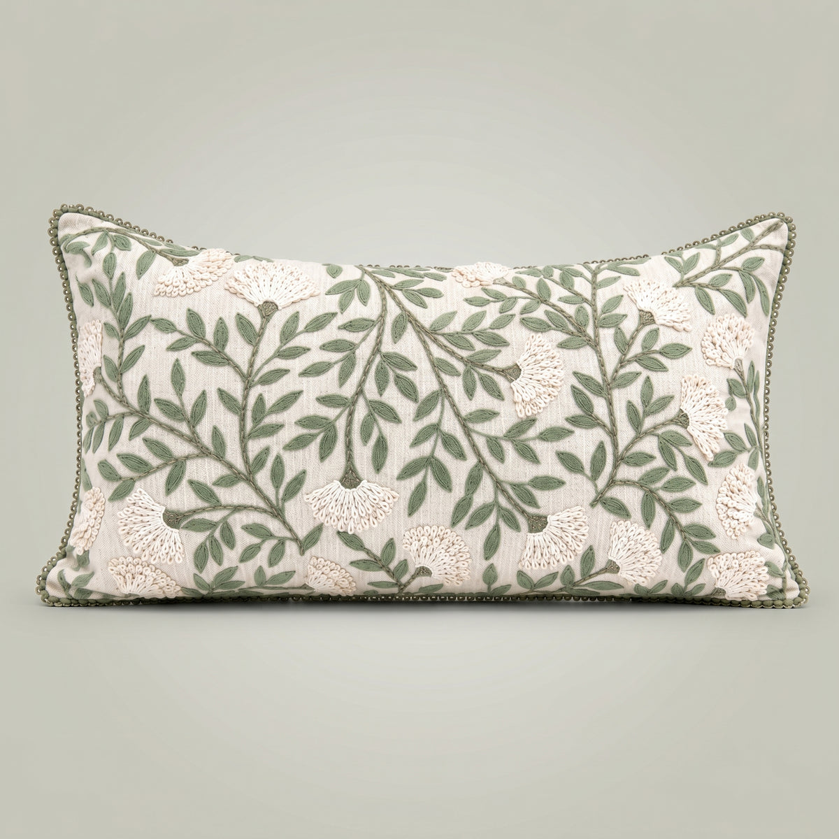 Sage Blossom Vine Cushion