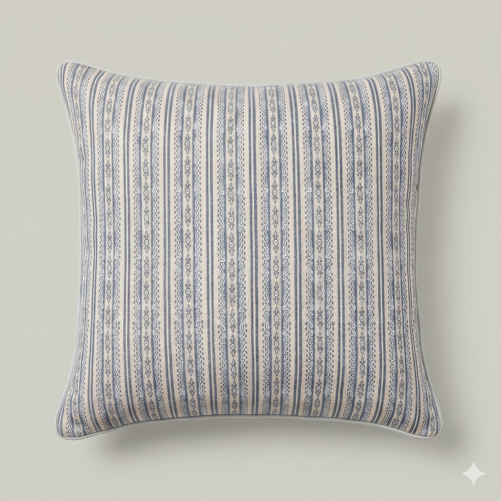 Midnight Floral Stripe Cushion
