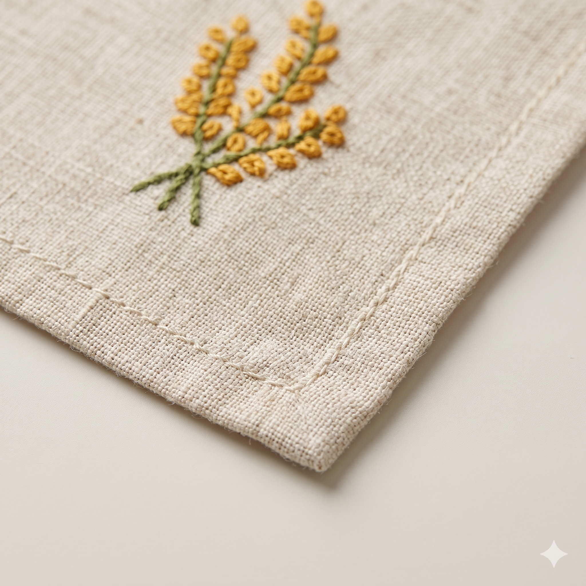 Meadow Sprig Embroidered Placemat & Napkin Set