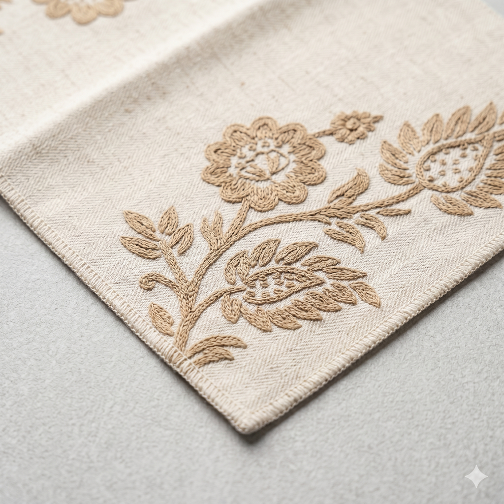 Sand Dune Vine Embroidered Placemat