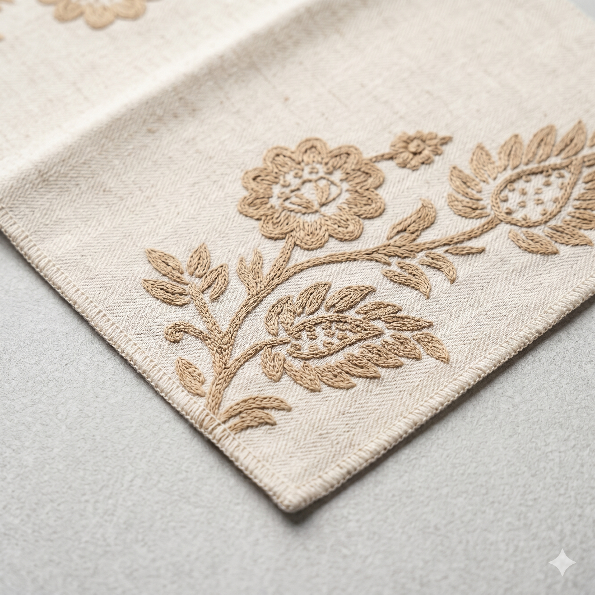 Sand Dune Vine Embroidered Placemat