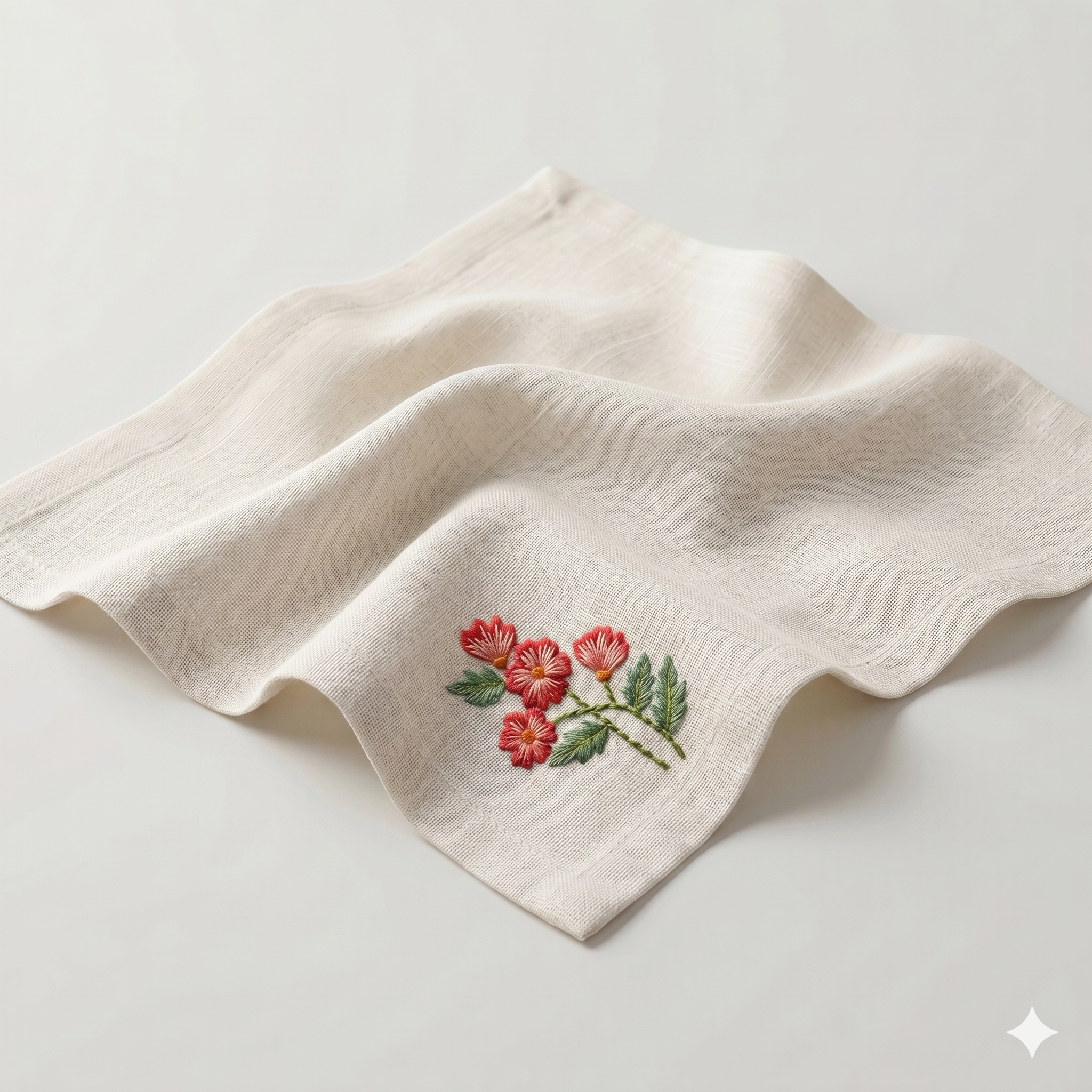 Meadow Sprig Embroidered Placemat & Napkin Set