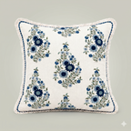 Azure Blossom Vine Cushion