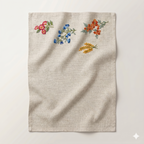 Meadow Sprig Embroidered Placemat & Napkin Set