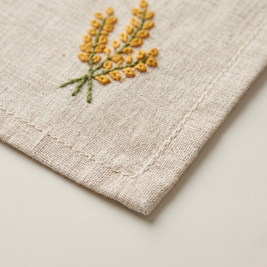 Meadow Spring Embroidered Placemat & Napkin Set
