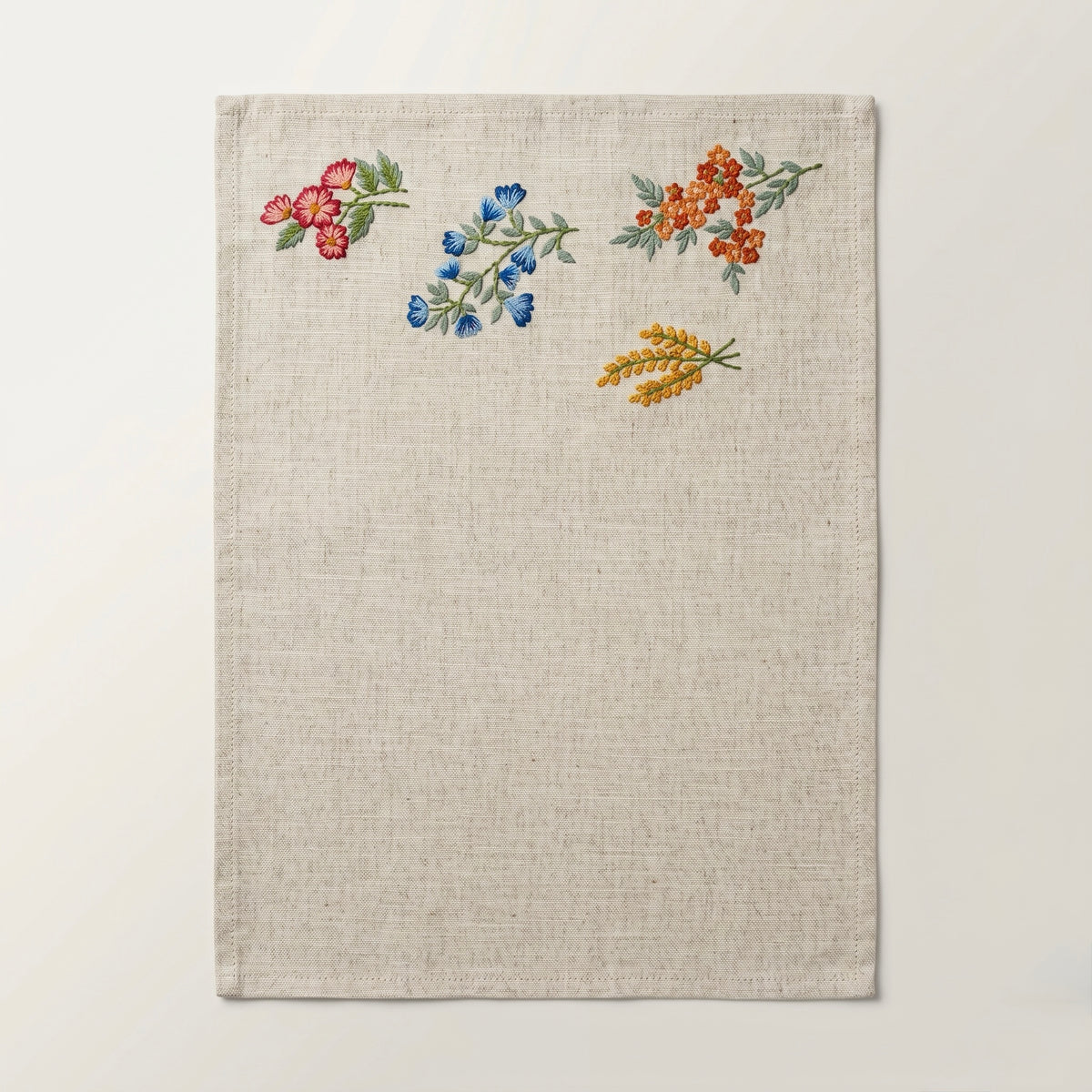Meadow Spring Embroidered Placemat & Napkin Set