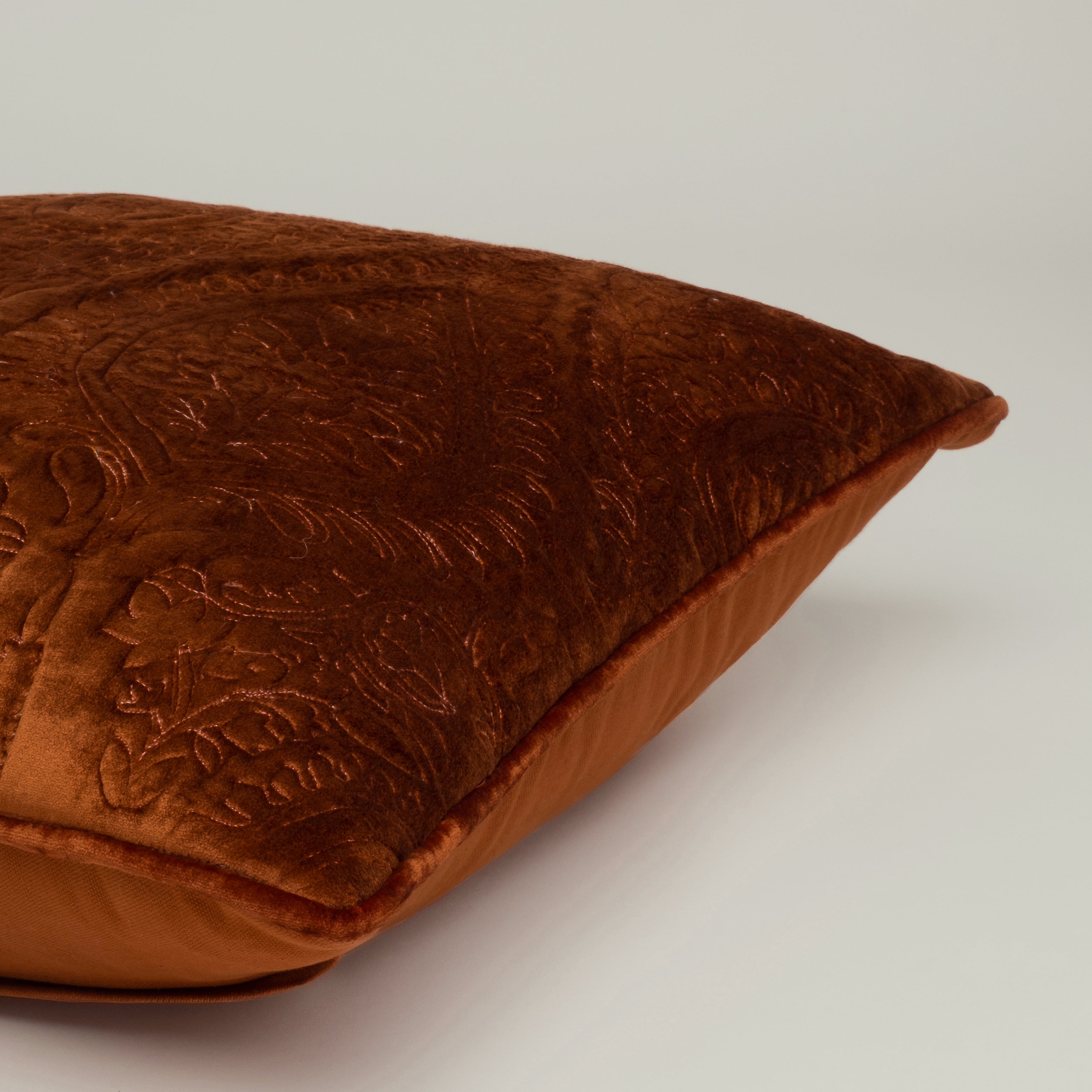 Amber Velvet Embossed Cushion