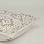 Taupe Ikat Medallion Cushion