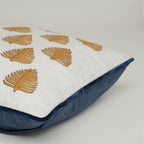Ivory Fern Embroidered Cushion