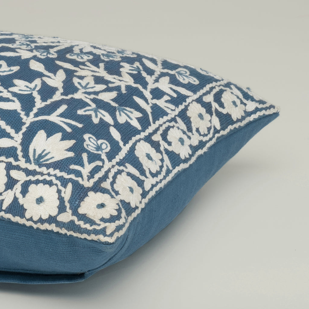 Willow Vine Embroidered Cushion