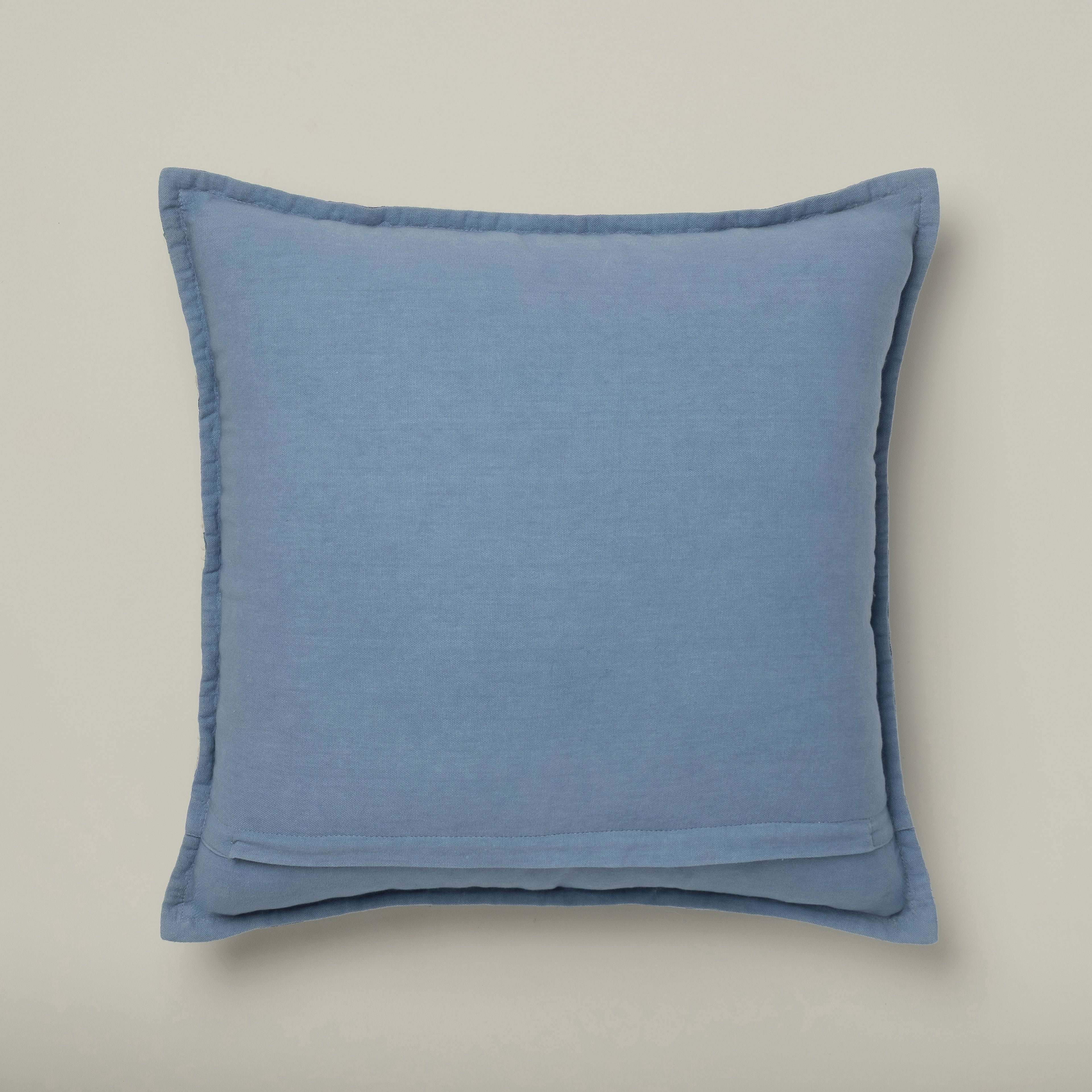 Azure Heritage Embroidered Cushion