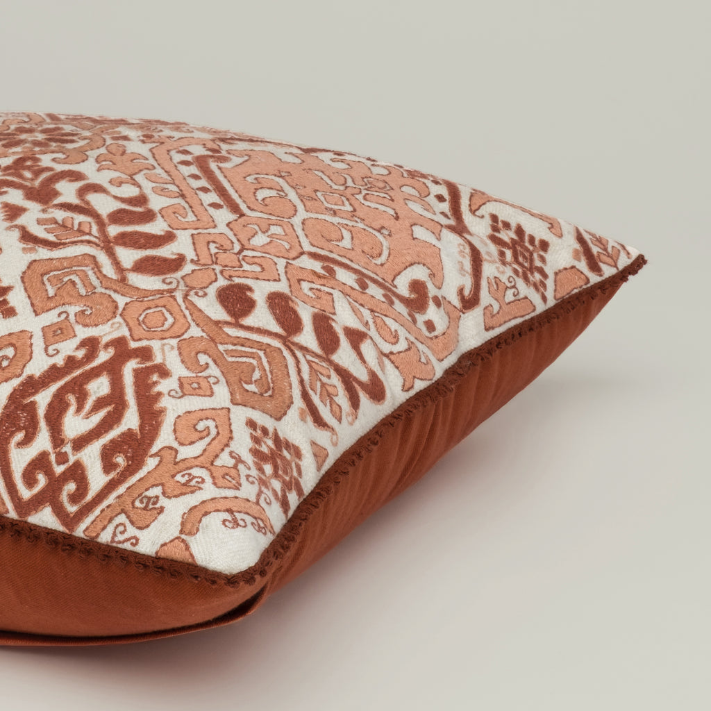 Terracotta Ikat Statement Cushion