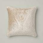 Champagne Velvet Embossed Cushion