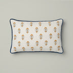 Ivory Blossom Embroidered Cushion
