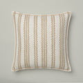 Natural Embroidered Stripe Cushion