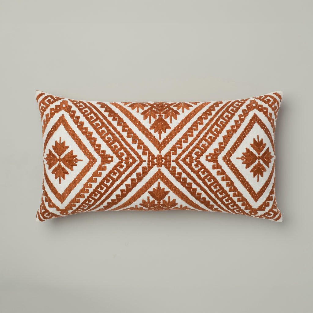 Terracotta Geometric Lumbar