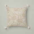 Natural Embroidered Tassel Cushion