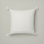 Natural Embroidered Tassel Cushion