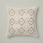 Taupe Ikat Medallion Cushion