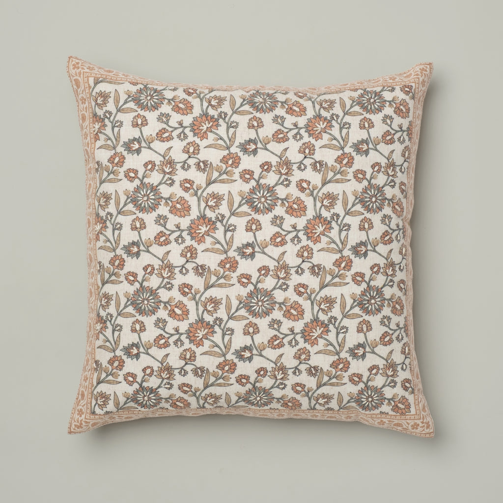 Saffron Vine Printed Cushion