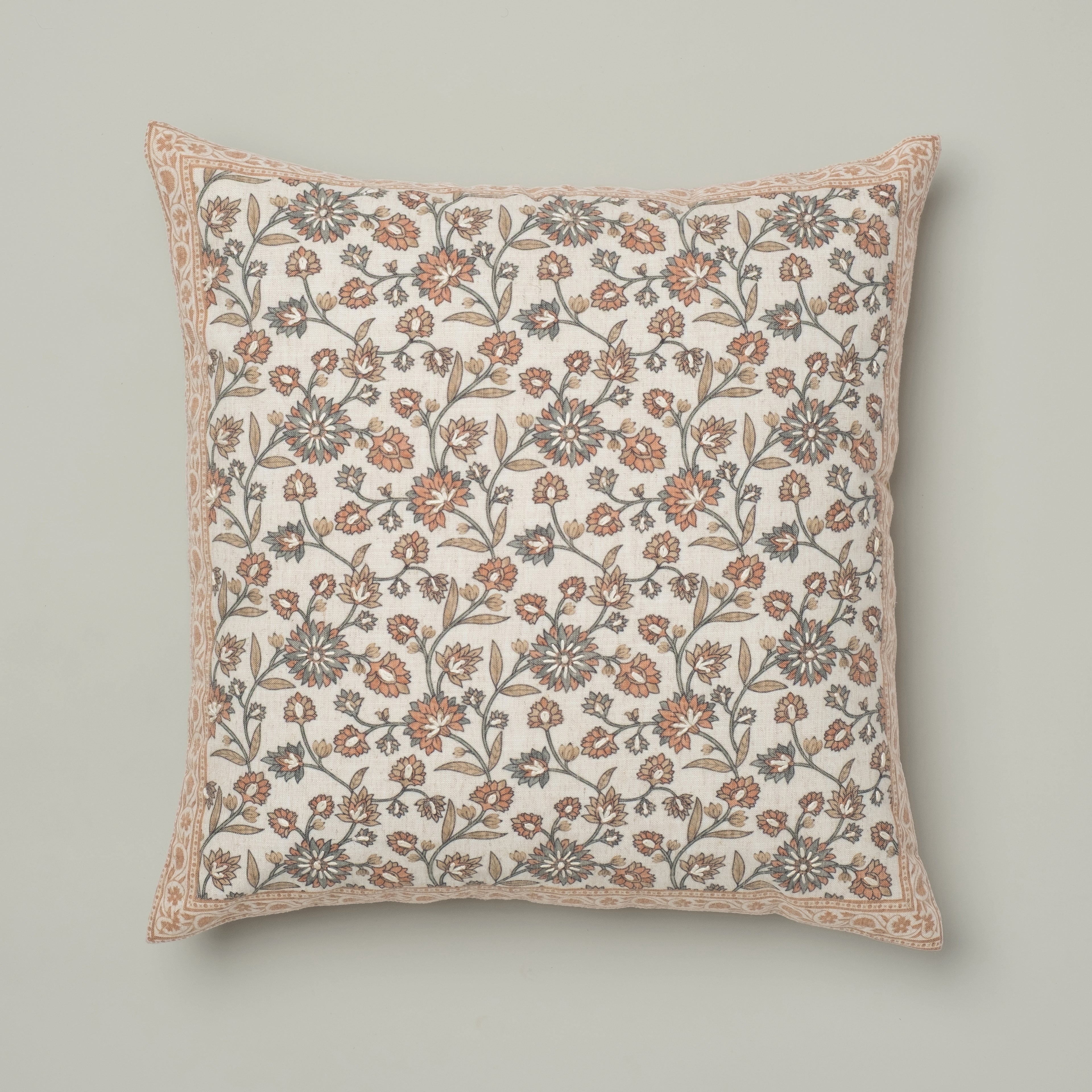Saffron Vine Printed Cushion