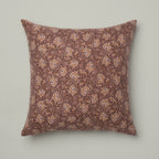 Chocolate Botanical Embroidered Cushion