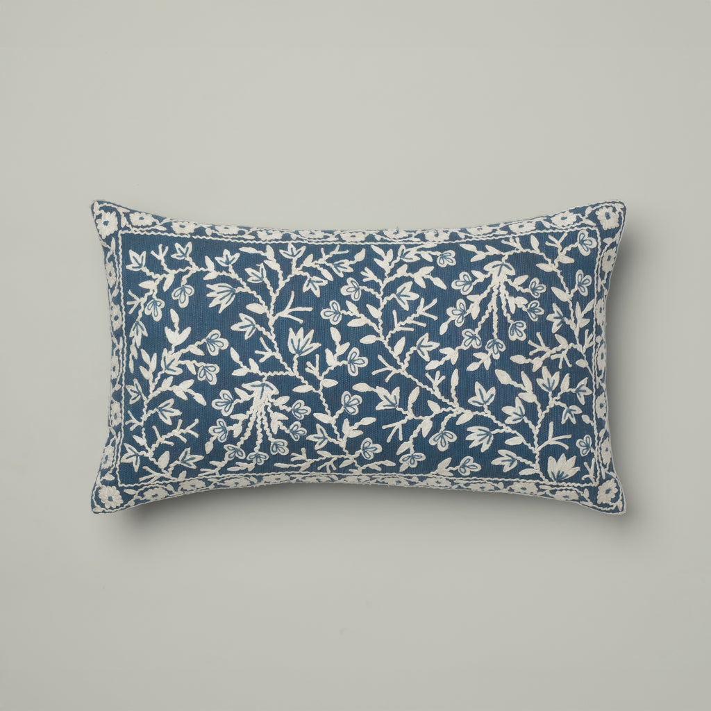 Willow Vine Embroidered Cushion