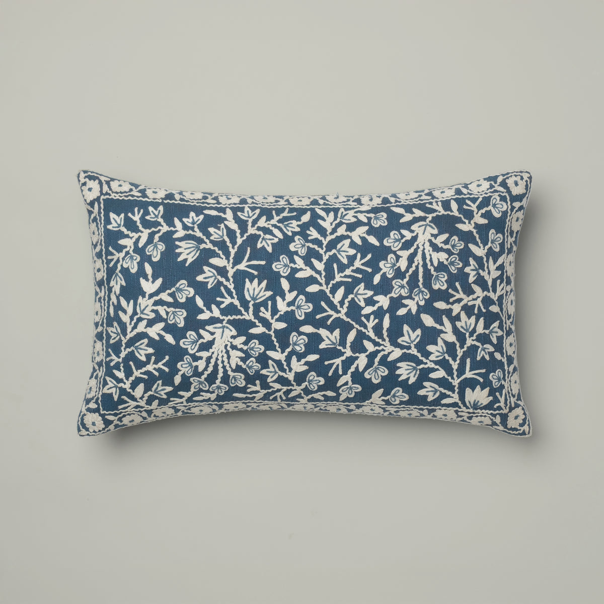 Willow Vine Embroidered Cushion