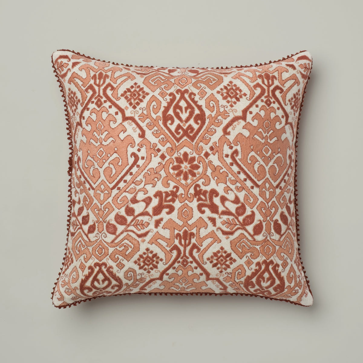 Terracotta Ikat Statement Cushion