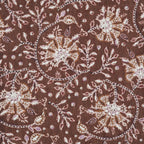 Chocolate Botanical Embroidered Cushion