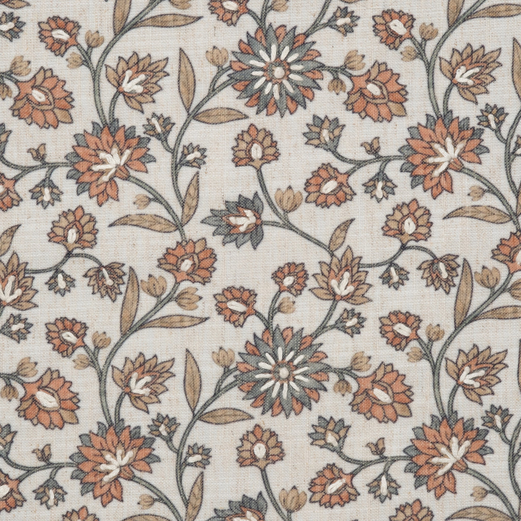 Saffron Vine Printed Cushion