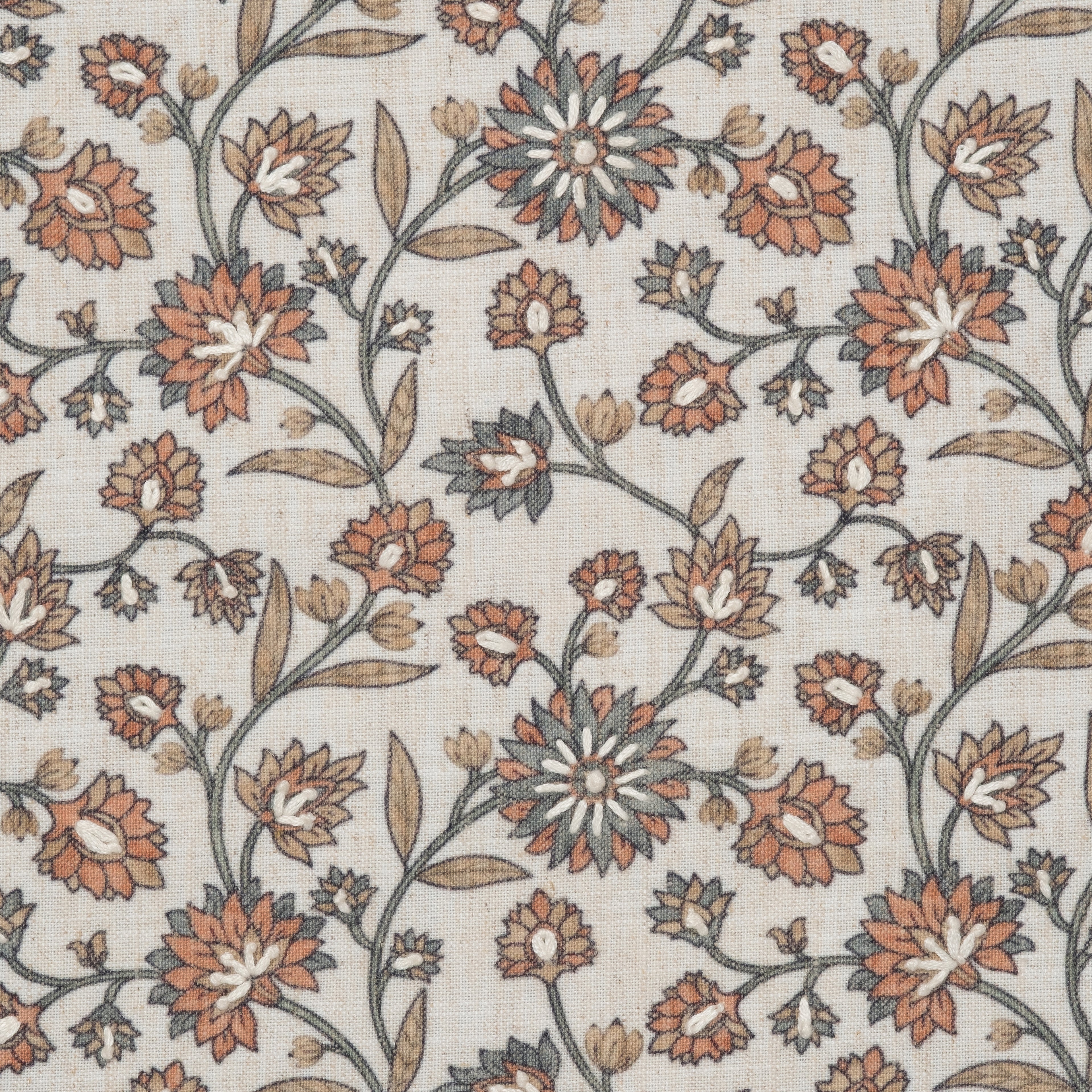 Saffron Vine Printed Cushion