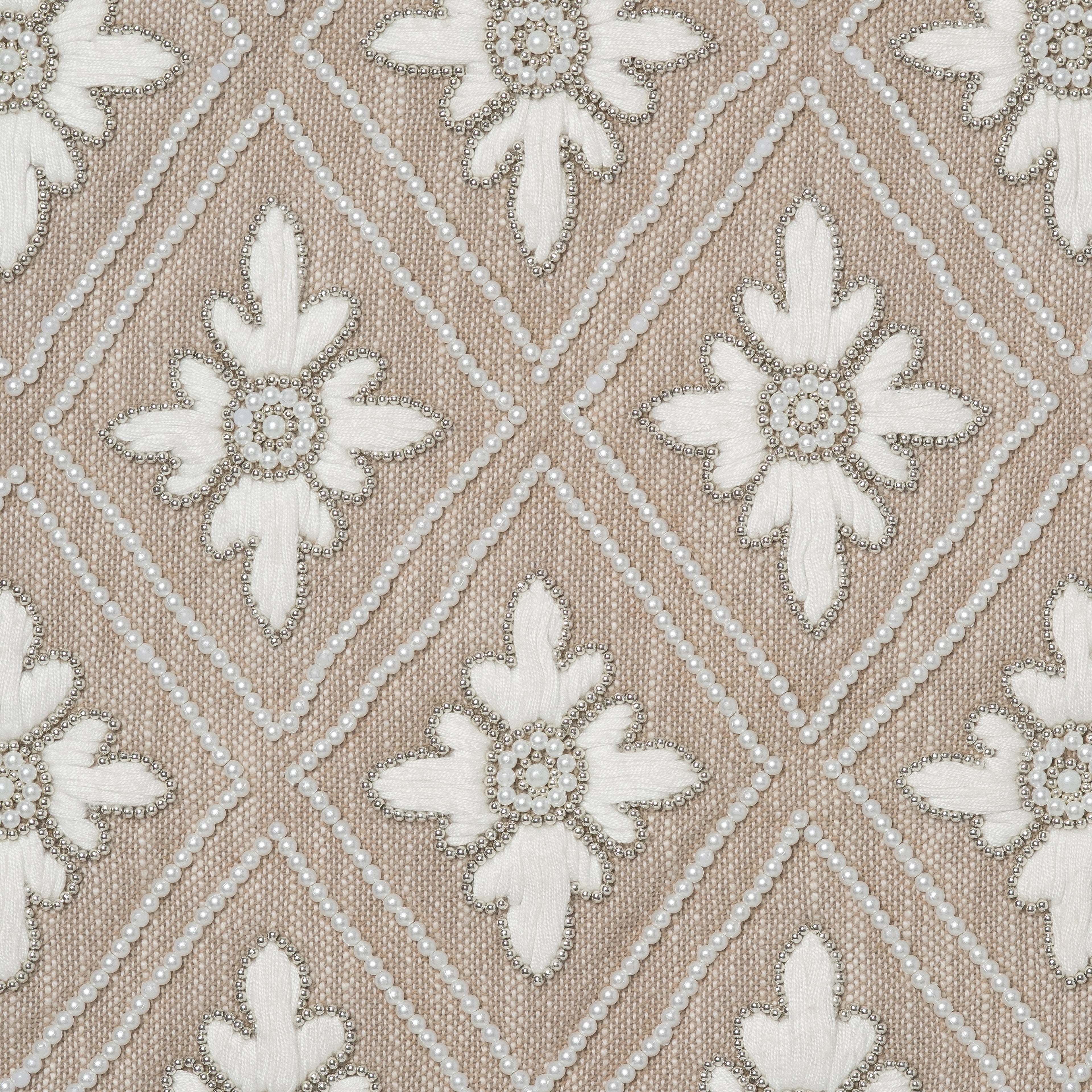Sandstone Beaded Diamond Cushion