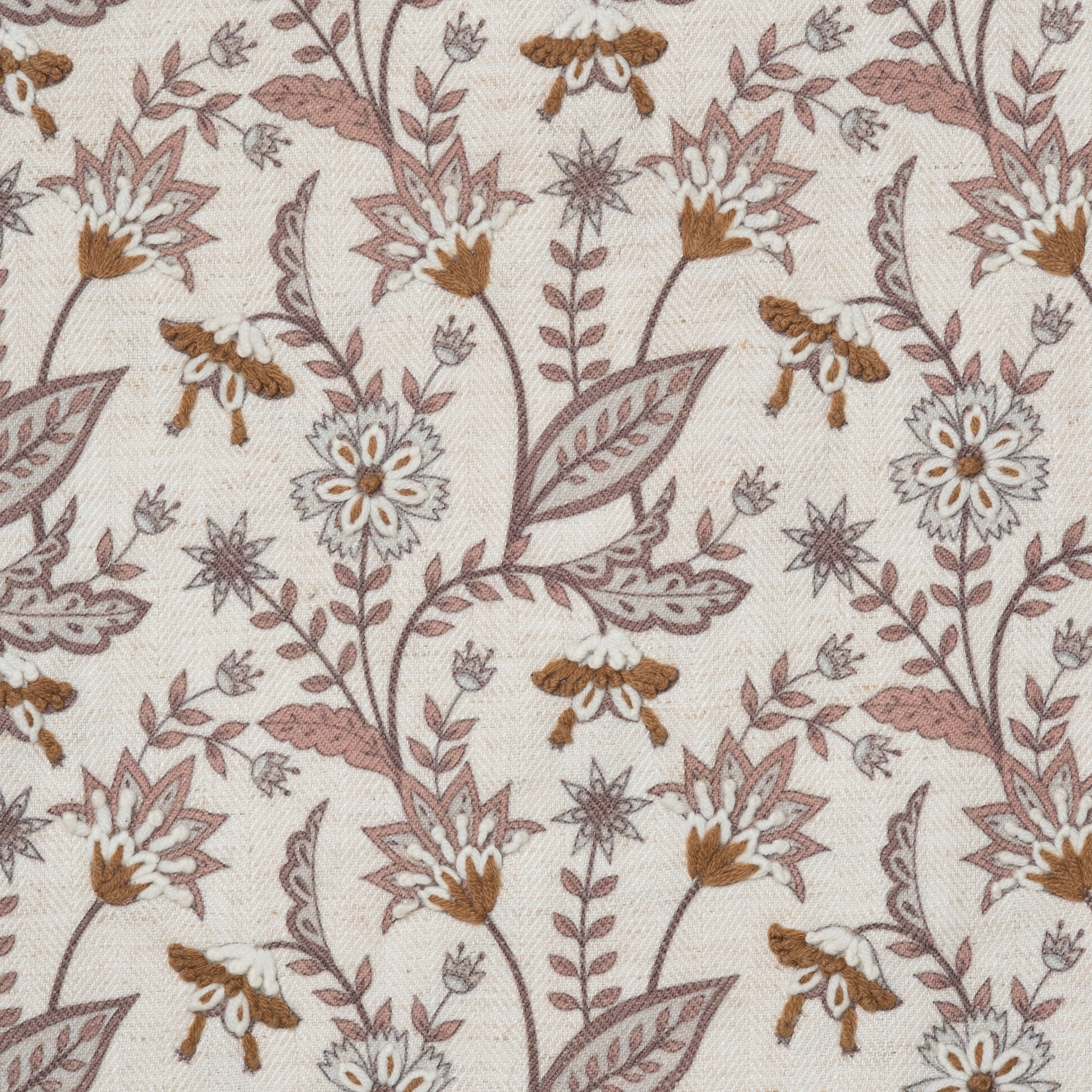 Mauve Botanical Lumbar Cushion