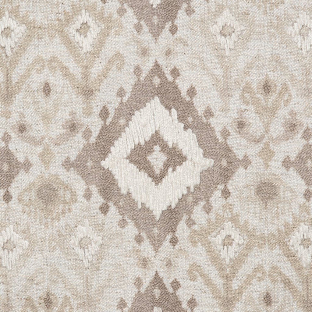 Taupe Ikat Medallion Cushion